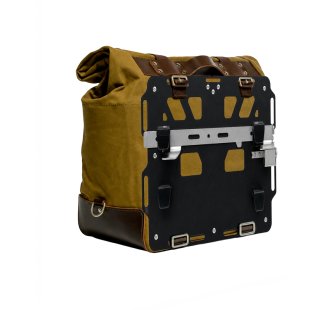 Cult Canvas 40L–50L side pannier + Right Aluminium plate for BMW R1300GS ADV