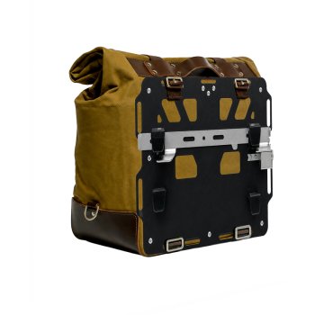 Cult Canvas 40L–50L side pannier + Right Aluminium plate for BMW R1300GS ADV
