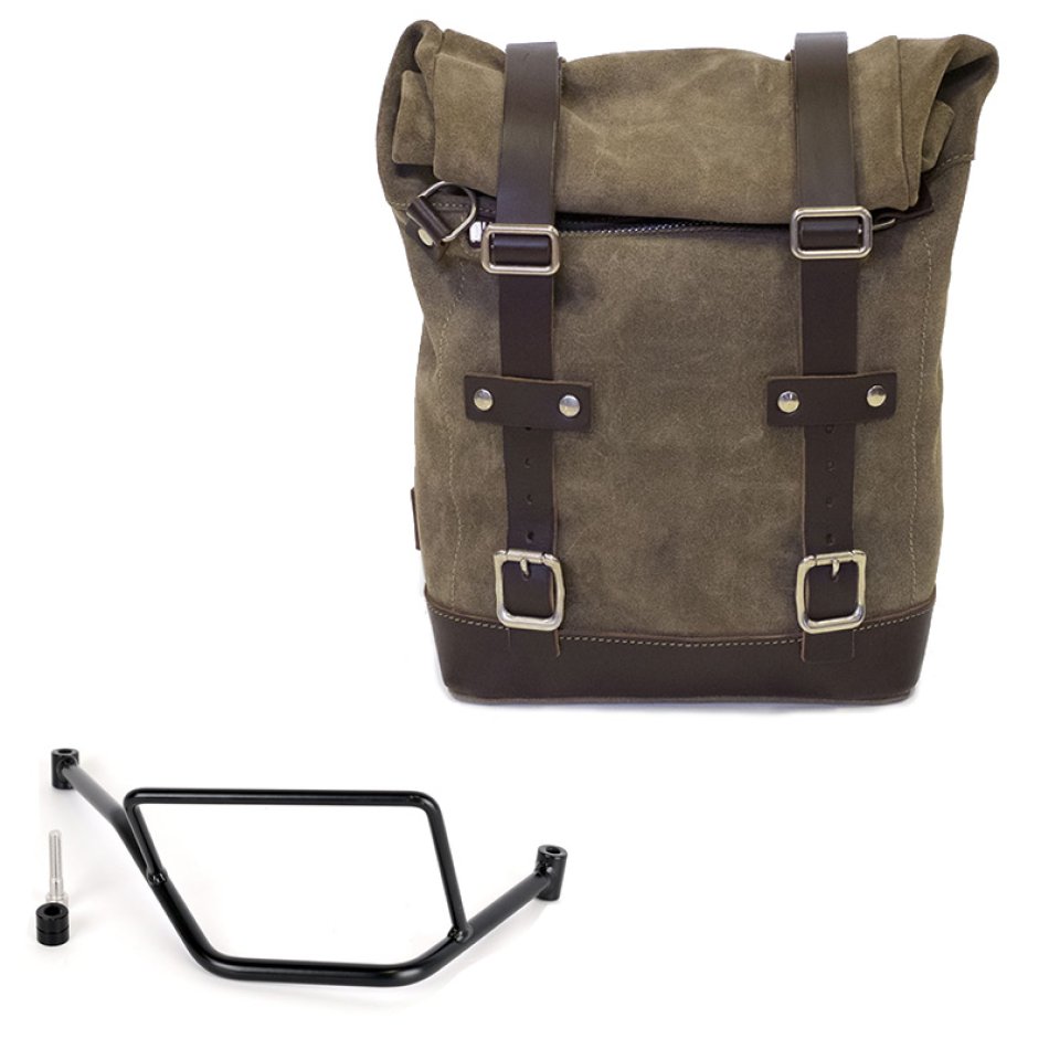 Waxed suede side pannier 10L-14L + Right Frame BMW F450GS