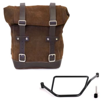 Waxed suede side pannier 10L-14L + Left Frame BMW F450GS