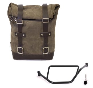 Waxed suede side pannier 10L-14L + Left Frame BMW F450GS
