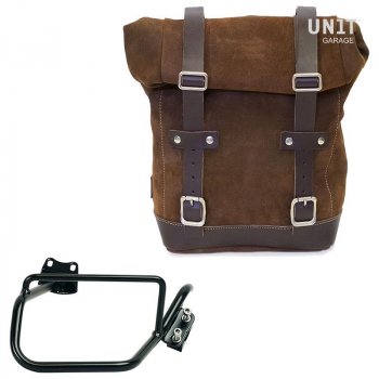 Waxed suede side pannier 10L-14L + Right subframe HP2