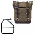 Waxed suede side pannier 10L-14L + Right side pannier subframe for Sportail R18 Kit