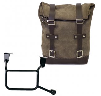 Waxed suede side pannier 10L-14L + Right Frame Honda CRF1100L Africa Twin & Adventure Sports (2024 until now)