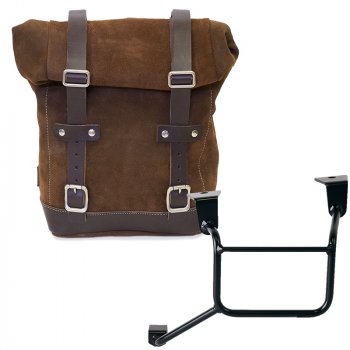 Waxed suede side pannier 10L-14L + Left Frame Honda CRF1100L Africa Twin & Adventure Sports (2024 until now)