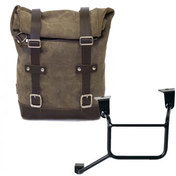 Waxed suede side pannier 10L-14L + Left Frame Honda CRF1100L Africa Twin & Adventure Sports (2024 until now)