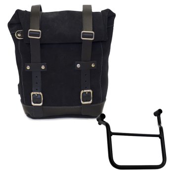 Waxed suede side pannier 10L-14L + Left Frame Honda Transalp 750 (2023 until now)
