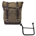 Waxed suede side pannier 10L-14L + Left Frame Honda Transalp 750 (2023 until now)