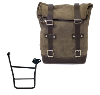 Waxed suede side pannier 10L-14L + Right Frame KTM 1290/1390 Super Adventure S-R
