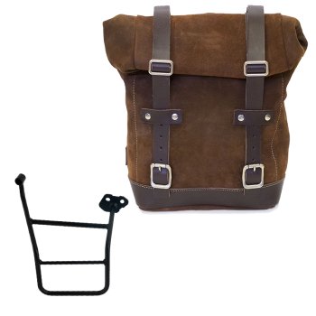 Waxed suede side pannier 10L-14L + Right Frame KTM 1290/1390 Super Adventure S-R