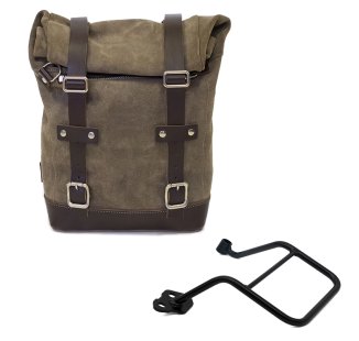 Waxed suede side pannier 10L-14L + Left Frame KTM 1290/1390 Super Adventure S-R