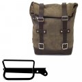 Waxed suede side pannier 10L-14L + Right Frame Royal Enfield Hunter 350