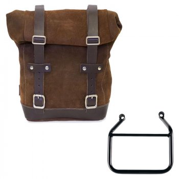 Waxed suede side pannier 10L-14L + Left Subframe Triumph Speed 400 & Scrambler 400 X