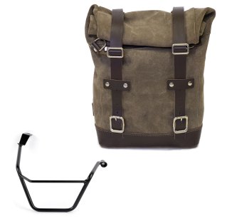 Waxed suede side pannier 10L-14L + Right Subframe Triumph Street Scrambler 900 (2026 until now)