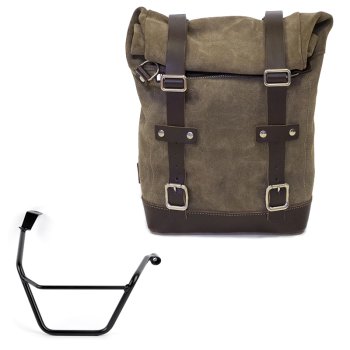 Waxed suede side pannier 10L-14L + Right Subframe Triumph Street Scrambler 900 (2026 until now)