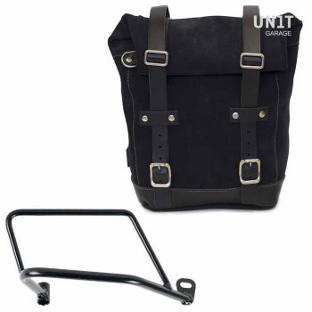 Waxed Suede Side Pannier + Right Subframe Kawasaki Z900RS