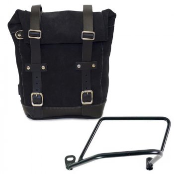 Waxed Suede Side Pannier + Left Subframe Kawasaki Z900RS