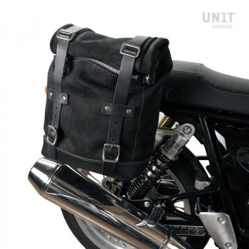 Waxed Suede Side Pannier + subframe Royal Enfield