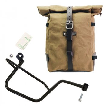 Canvas Pure Side Bag + Right Frame Moto Guzzi V7