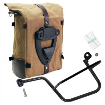 Canvas Pure Side Bag + Left Frame Moto Guzzi V7