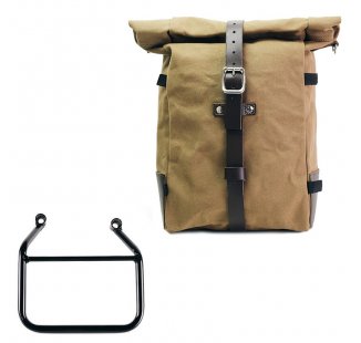Canvas Pure Side Bag + Right subframe Triumph Scrambler 400 X (Only compatible with our low exhaust code: 4206Low)