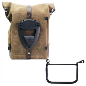 Waxed suede side pannier Pure + Left Frame Royal Enfield Himalayan 450 (2024 until now)