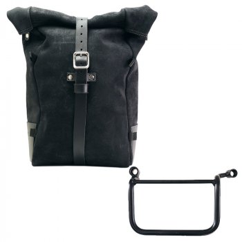 Waxed suede side pannier Pure + Left Frame Royal Enfield Himalayan 450 (2024 until now)