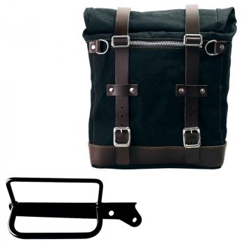 Canvas Side Pannier Scram 22L-30L + Right Frame Royal Enfield Hunter 350