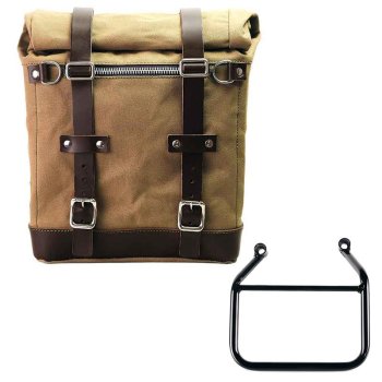 Canvas Side Pannier Scram 22L-30L + Left Subframe Triumph Speed 400 & Scrambler 400 X