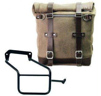 Waxed suede side pannier Scram 22L-30L + Right Subframe Triumph Trident 660