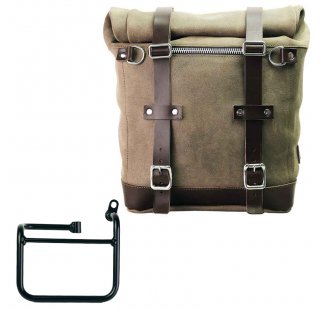 Waxed suede side pannier Scram 22L-30L  + Right Subframe BMW CE 02