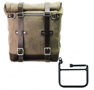 Waxed suede side pannier Scram 22L-30L  + Left Subframe BMW CE 02