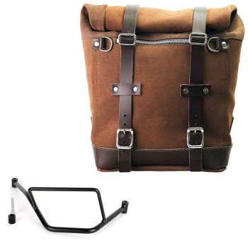Waxed suede side pannier Scram 22L-30L  + Right Frame BMW F450GS