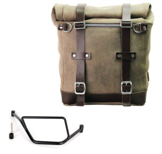 Waxed suede side pannier Scram 22L-30L  + Right Frame BMW F450GS