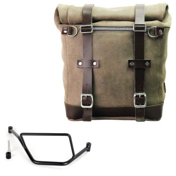 Waxed suede side pannier Scram 22L-30L  + Right Frame BMW F450GS