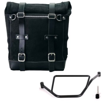 Waxed suede side pannier Scram 22L-30L  + Left Frame BMW F450GS