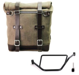 Waxed suede side pannier Scram 22L-30L  + Left Frame BMW F450GS