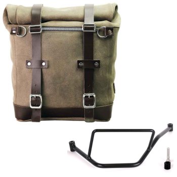 Waxed suede side pannier Scram 22L-30L  + Left Frame BMW F450GS