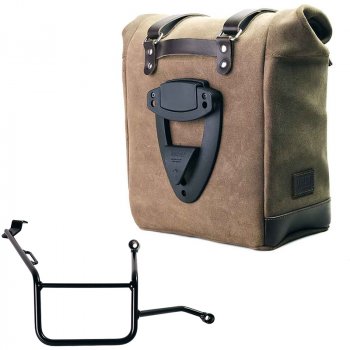 Waxed suede side pannier Scram 22L-30L  + Right Subframe BMW F900GS