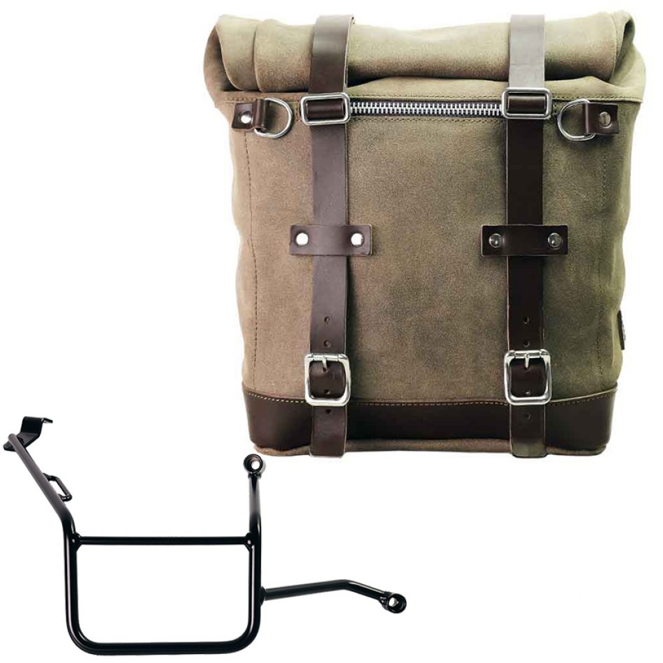 Waxed suede side pannier Scram 22L-30L  + Right Subframe BMW F900GS