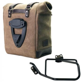 Waxed suede side pannier Scram 22L-30L  + Left subframe R850R - R1100R - R1150R