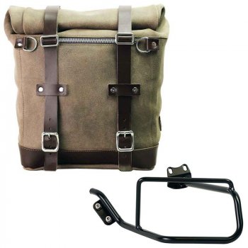 Waxed suede side pannier Scram 22L-30L  + Left subframe R850R - R1100R - R1150R