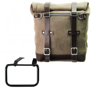 Waxed suede side pannier Scram 22L-30L  + Right Frame BMW R12 G/S