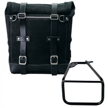 Waxed suede side pannier Scram 22L-30L  + Left Subframe BMW R12 NineT