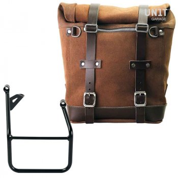 Waxed suede side pannier Scram 22L-30L  + Right subframe BMW R1300GS