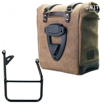 Waxed suede side pannier Scram 22L-30L  + Right subframe BMW R1300GS