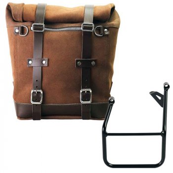Waxed suede side pannier Scram 22L-30L  + Left Subframe BMW R1300GS