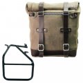 Waxed suede side pannier Scram 22L-30L  + Right side pannier subframe for Sportail R18 Kit