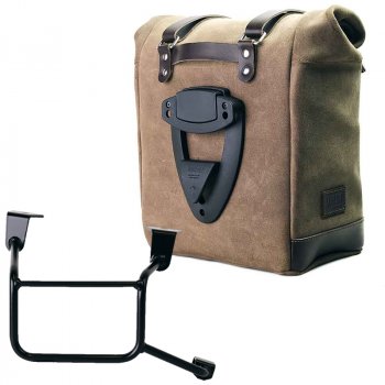 Waxed suede side pannier Scram 22L-30L  + Right Frame Honda CRF1100L Africa Twin & Adventure Sports (2024 until now)