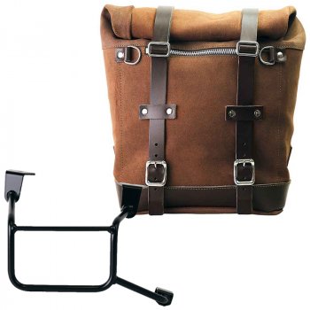 Waxed suede side pannier Scram 22L-30L  + Right Frame Honda CRF1100L Africa Twin & Adventure Sports (2024 until now)